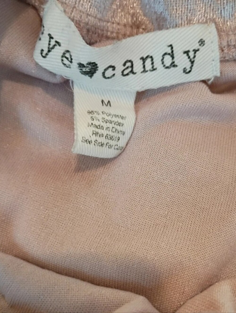 Shirt Size Medium Crushed Velvet Short Sleeve Tee - Blush Pink - Picture 5 of 8